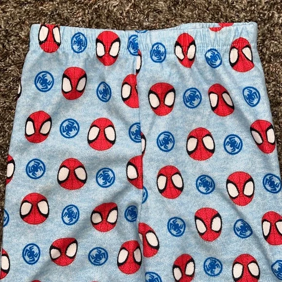 Marvel Spiderman Blue Red Pajama Pants, Elastic Waist, Size 5T Polyester - Picture 4 of 9